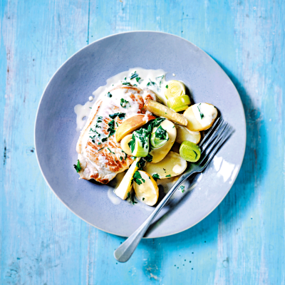 Pork with Apples and Leeks - Bowhouse